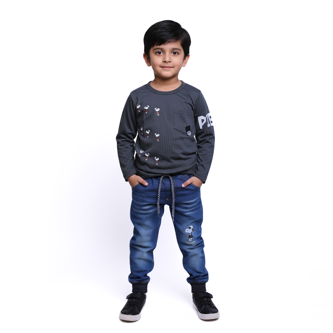 Toddlers and Infant Trendy Suits with Jeans - TD-0139