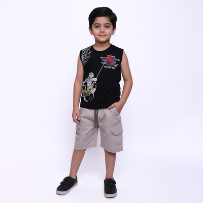 Toddlers Fancy Suit – Spider-Man Sando & Shorts – TD-0053