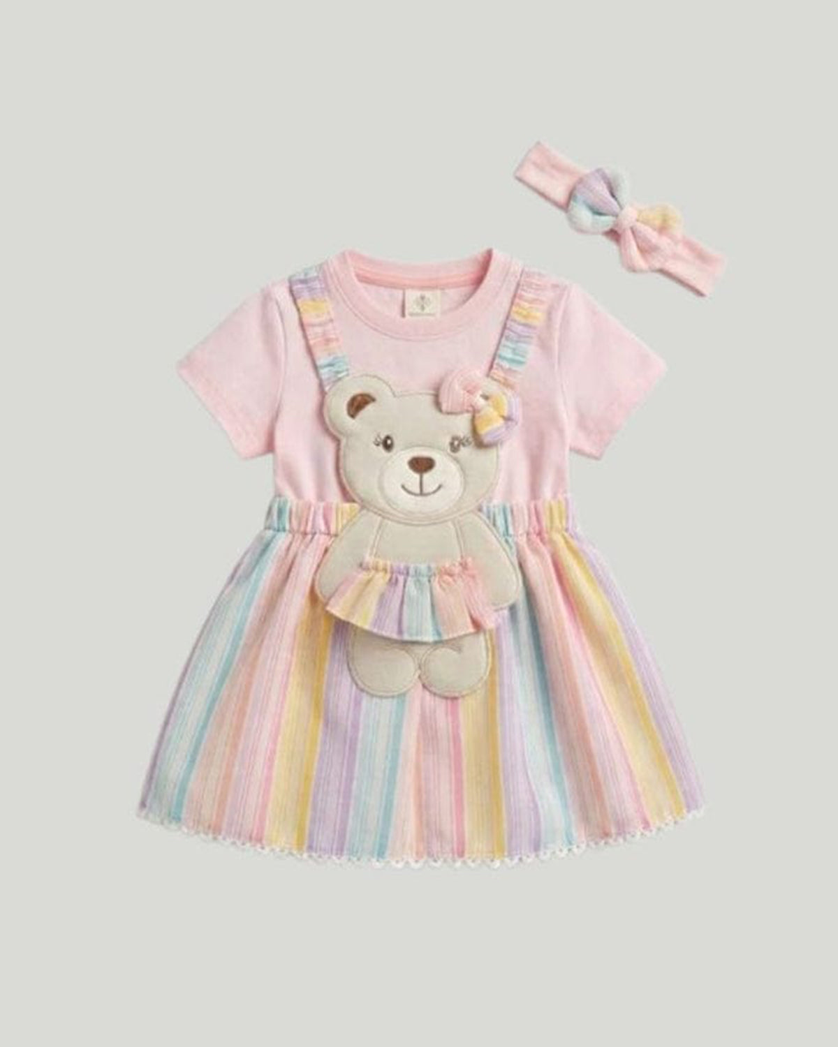 Girls Bear Frock Romper GW-0041