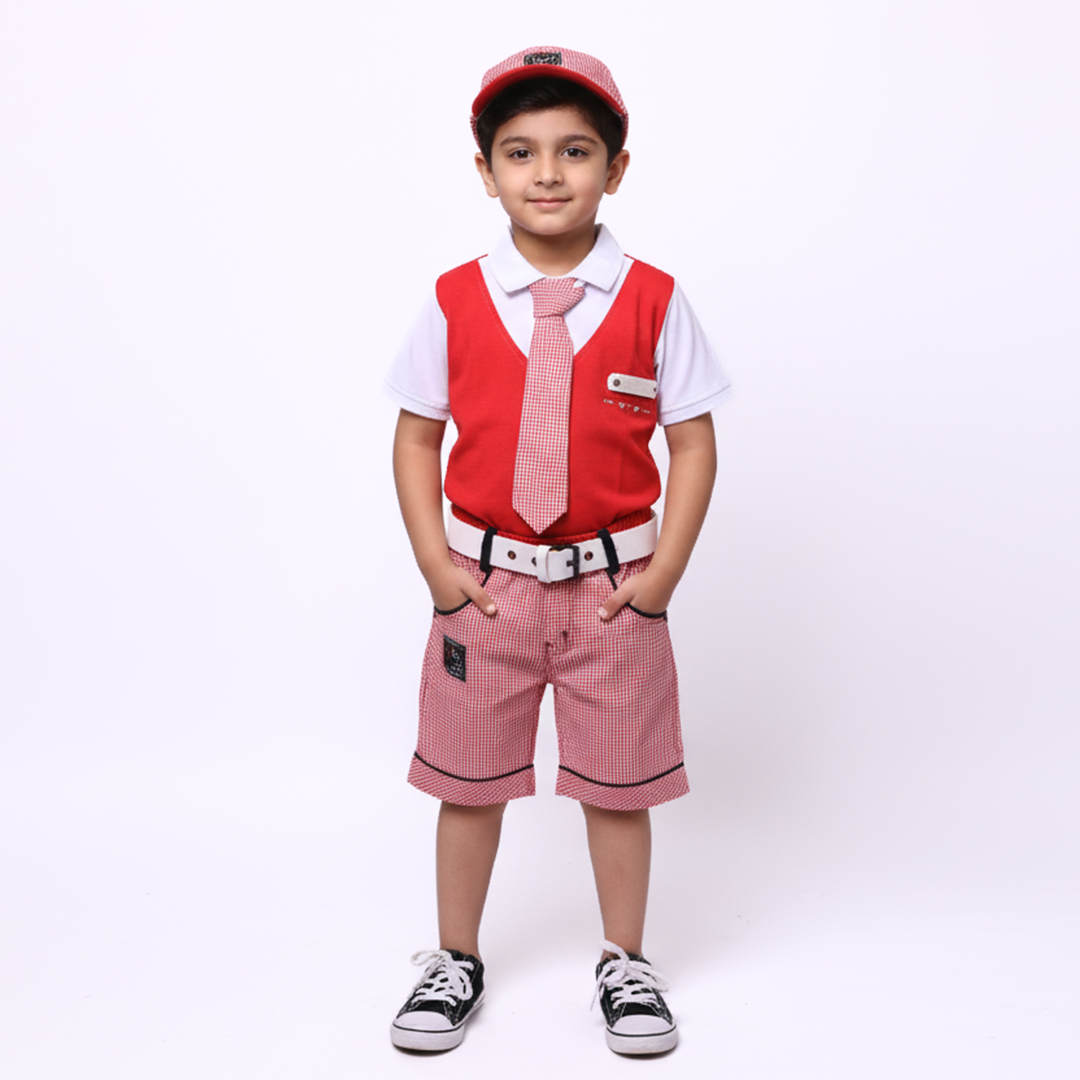 Boys Wear Suit with Cap and Belt –  BW-0027