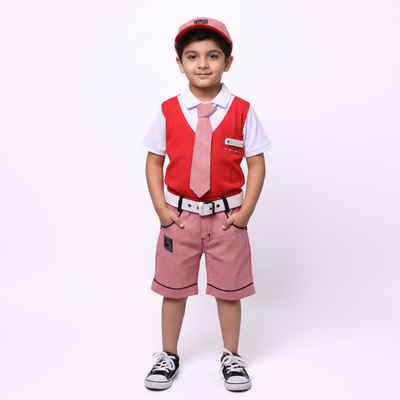 Boys Wear Suit with Cap and Belt –  BW-0027