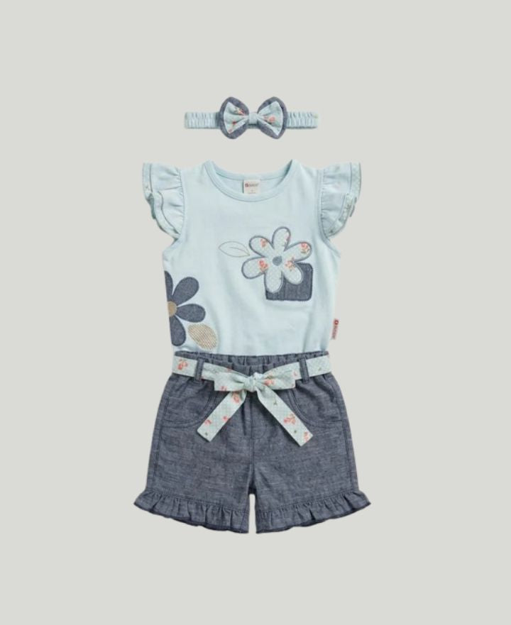 Toddler Girls Flowers Suits TD-0462