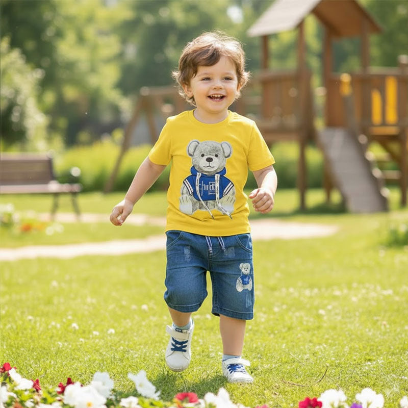 Toddlers Bear Suit – T-Shirts & Shorts Set - TD-0110