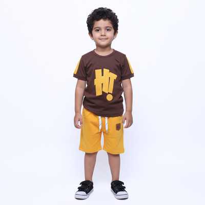 Toddlers T-Shirt & Shorts Suit – Soft Malai Jersey - TD-0104