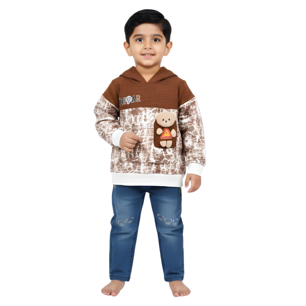 Toddlers Bear Hoodie Suits TD-0155