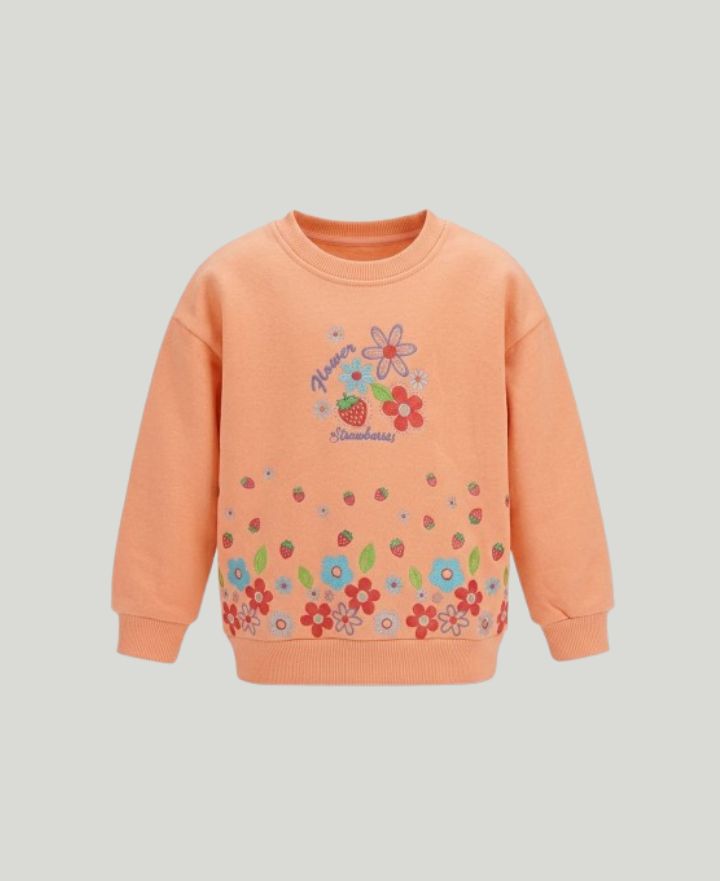 Girls Flower Sweatshirts TS-0124