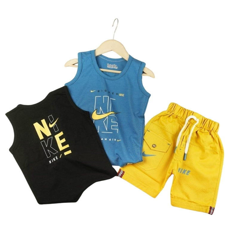 Toddlers Premium Wear Set – Cotton Shorts & Jersey Sando – TD-0025