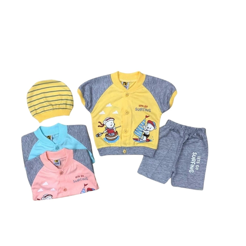 Infants Suit with Cap, Soft Jersey – IS-0033