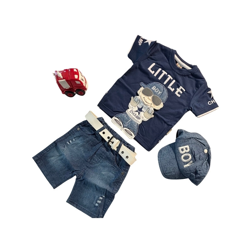 Boys Wear Suit with Cap and Belt – BW-0026