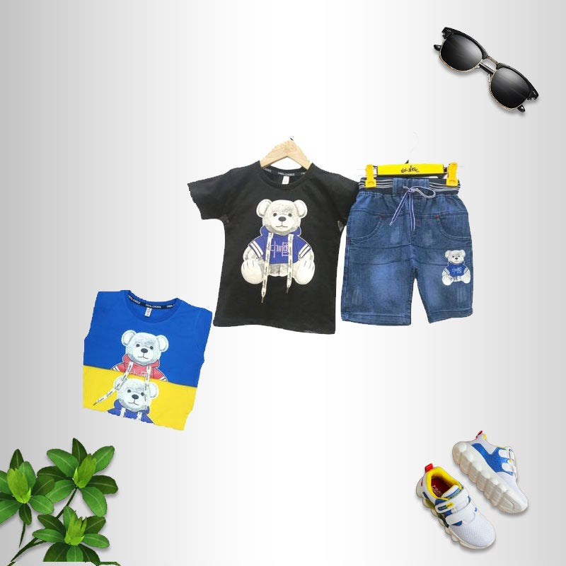Toddlers Bear Suit – T-Shirts & Shorts Set - TD-0110