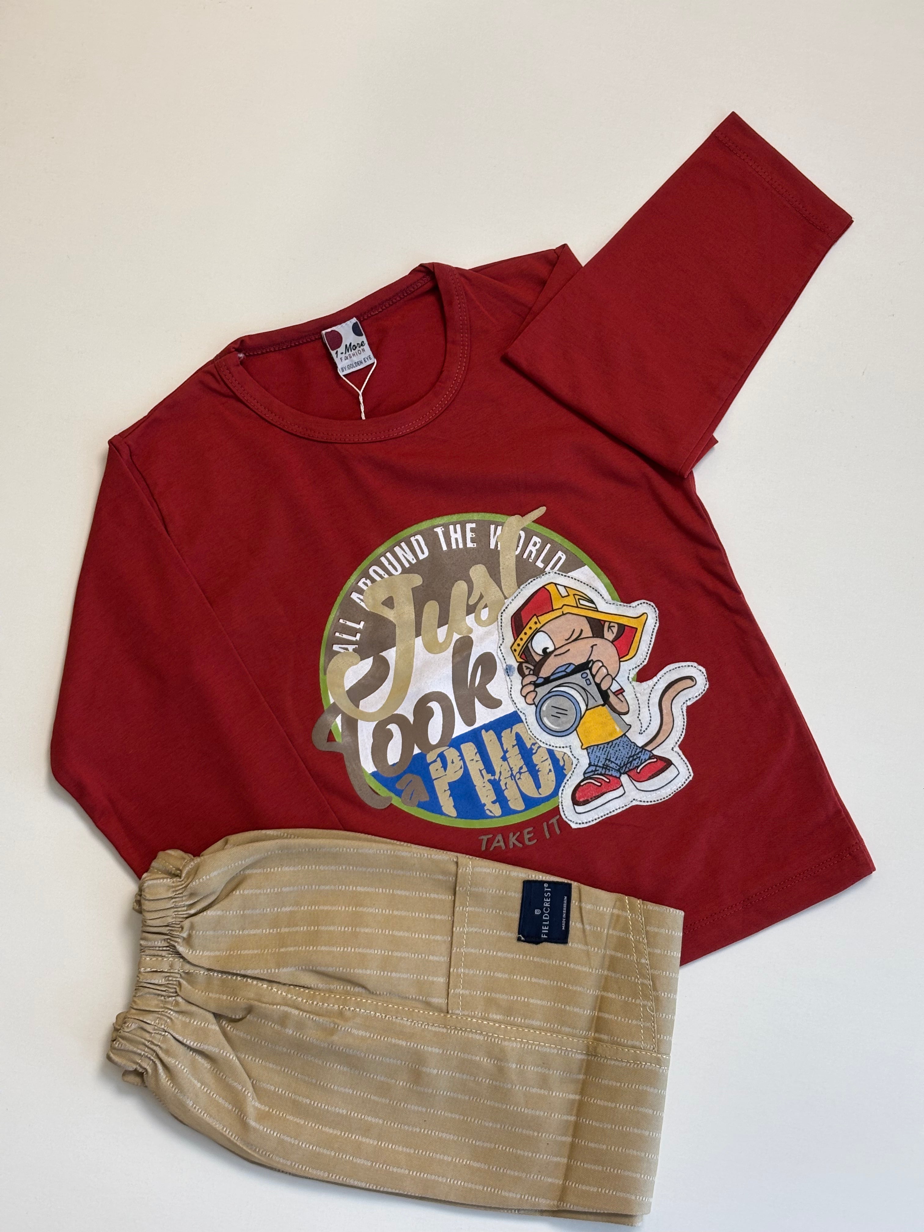Toddlers Fancy Suits – T-Shirts and Pant Set – TD-0093
