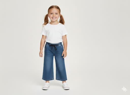 Girls Loose Fit Denim Jeans JN-0019