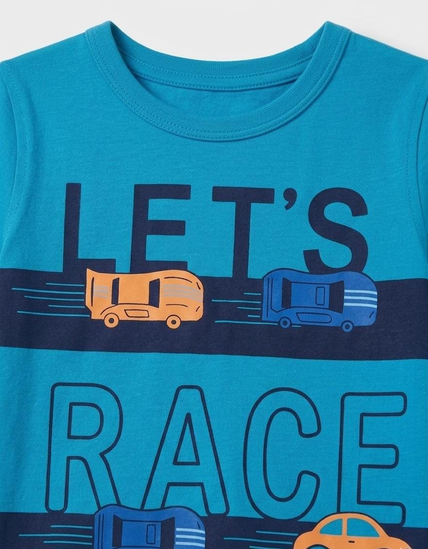 Toddlers Lets Race T-Shirt TD-0379