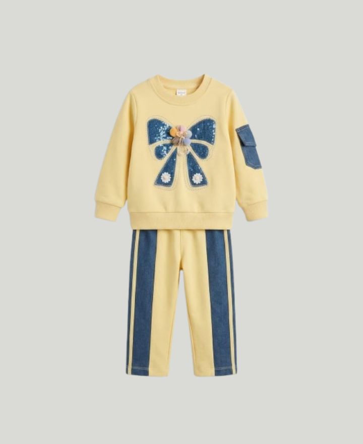 Girls Bow Toddlers Suit TD-0166