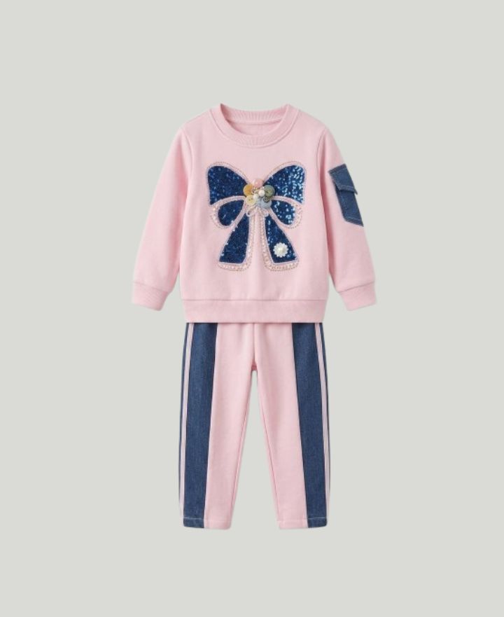 Girls Bow Toddlers Suit TD-0166