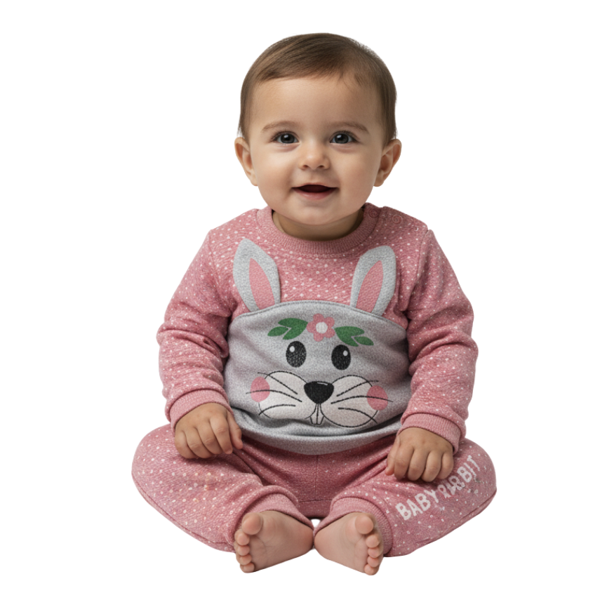 Infant Rabbit Fleece Suit – IS-0219