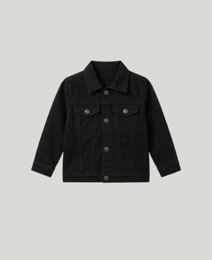 Kids Denim Black Jacket DJ-0291