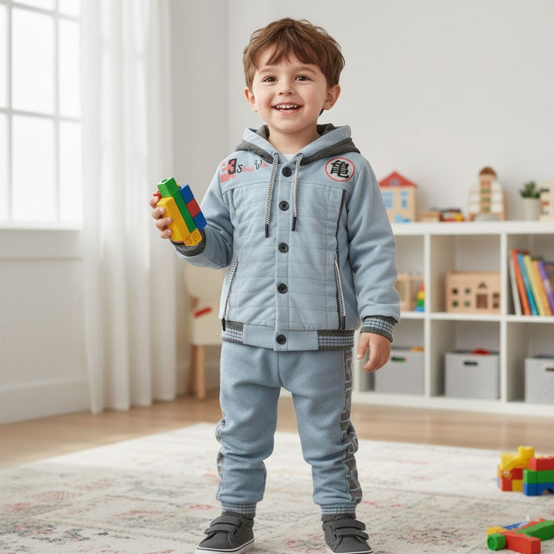 Toddlers Hoodie Buff Suit - TD-0221