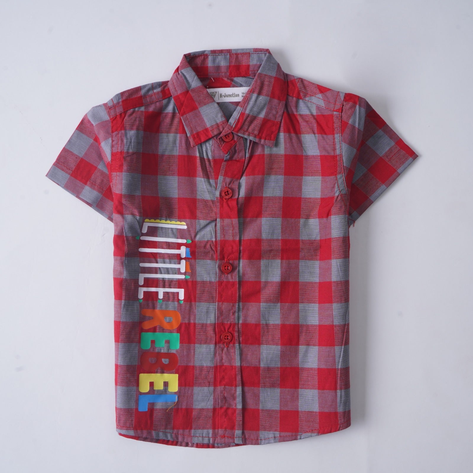Boys Red Check Shirt ST-0070
