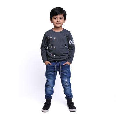 Toddlers and Infant Trendy Suits with Jeans - TD-0139