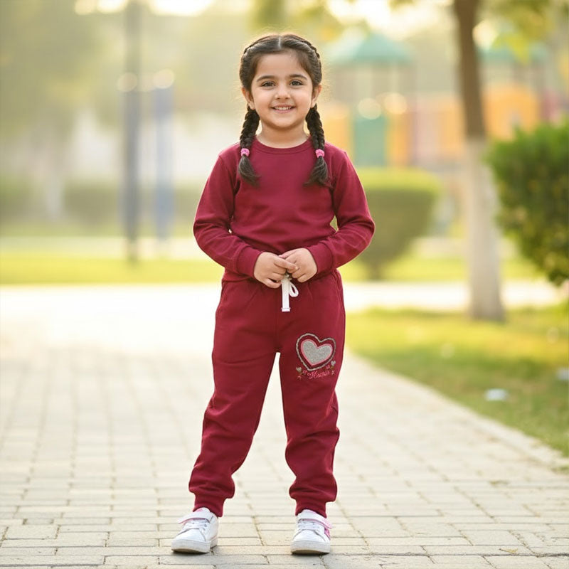Girls Terry Trousers Heart Design – GT-0120