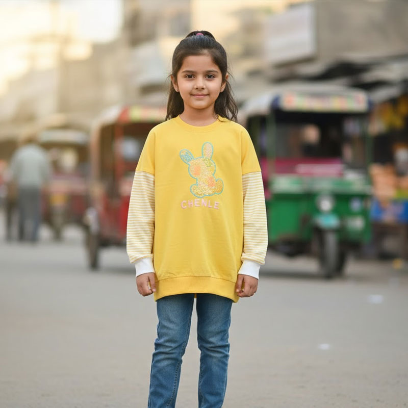 Girls Sweatshirts Bear Design – TS-0007