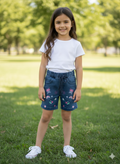 Girls Embroidered Rainbow Denim Shorts – GS-0059
