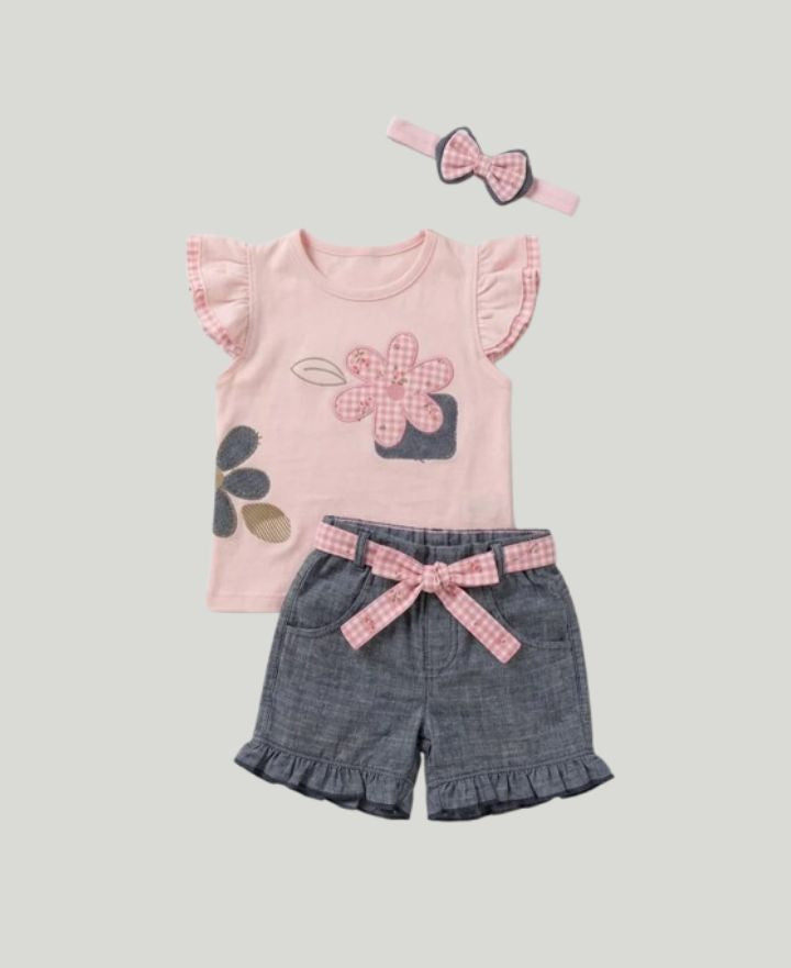 Toddler Girls Flowers Suits TD-0462