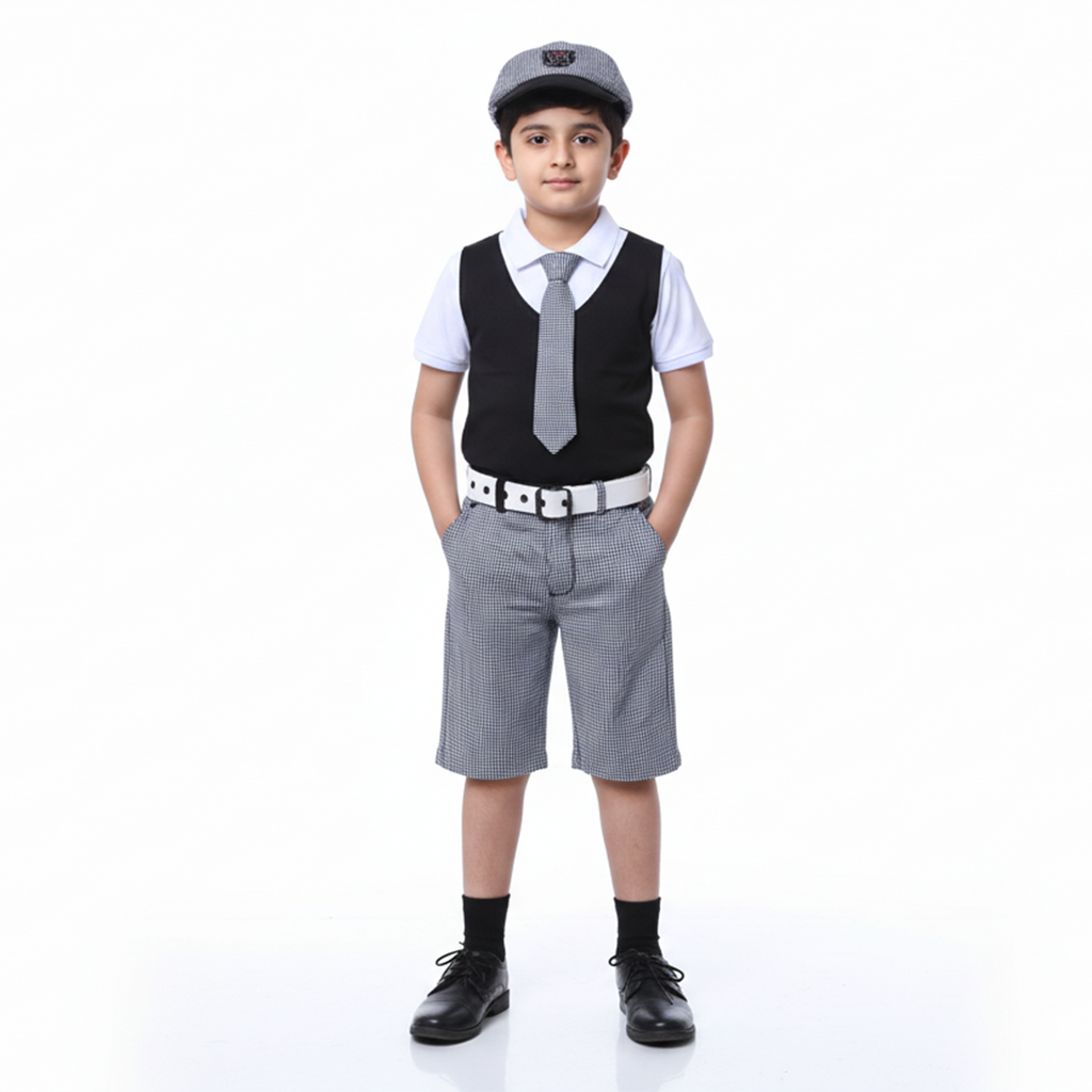 Boys Wear Suit with Cap and Belt –  BW-0027