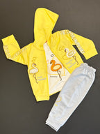 Girls Wear Fancy 3pcs Suit – T-Shirt & Trouser Set – GW-0095