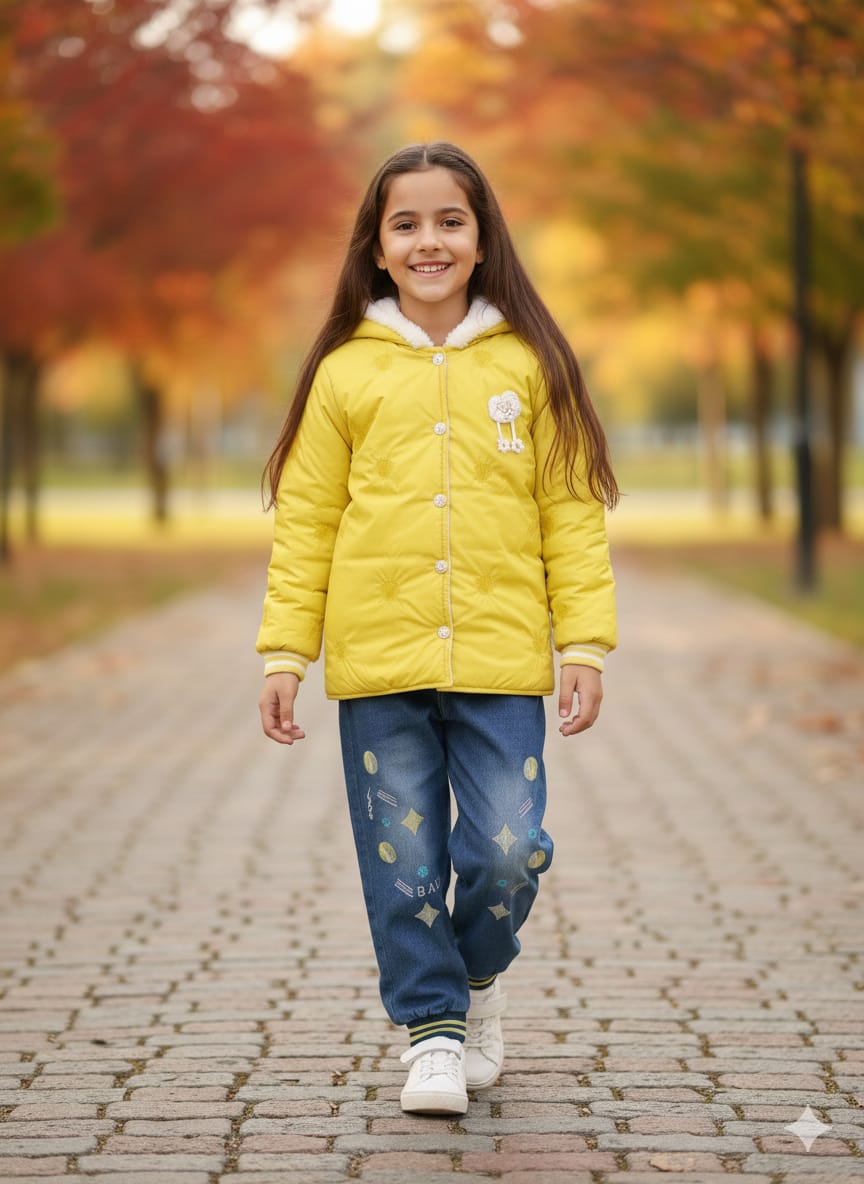 Girls Hoodie Puff Suits GW-0303