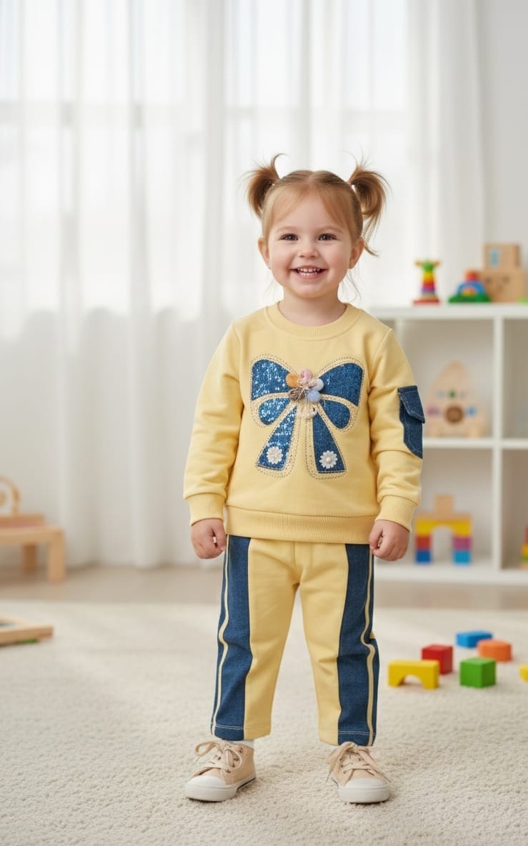 Girls Bow Toddlers Suit TD-0166