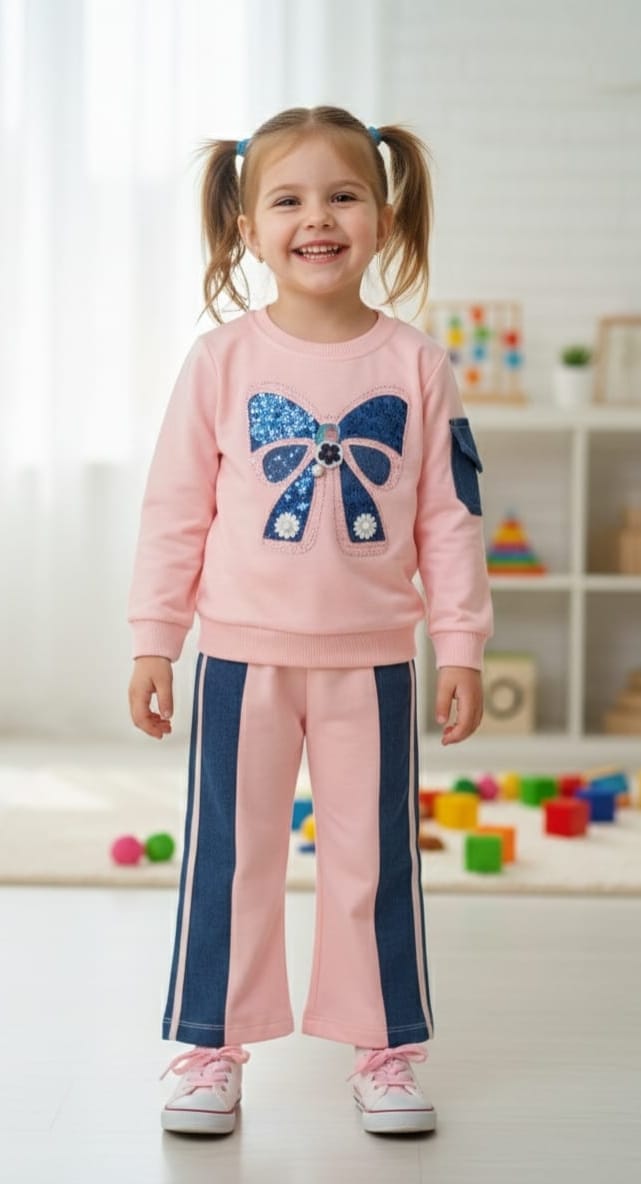 Girls Bow Toddlers Suit TD-0166
