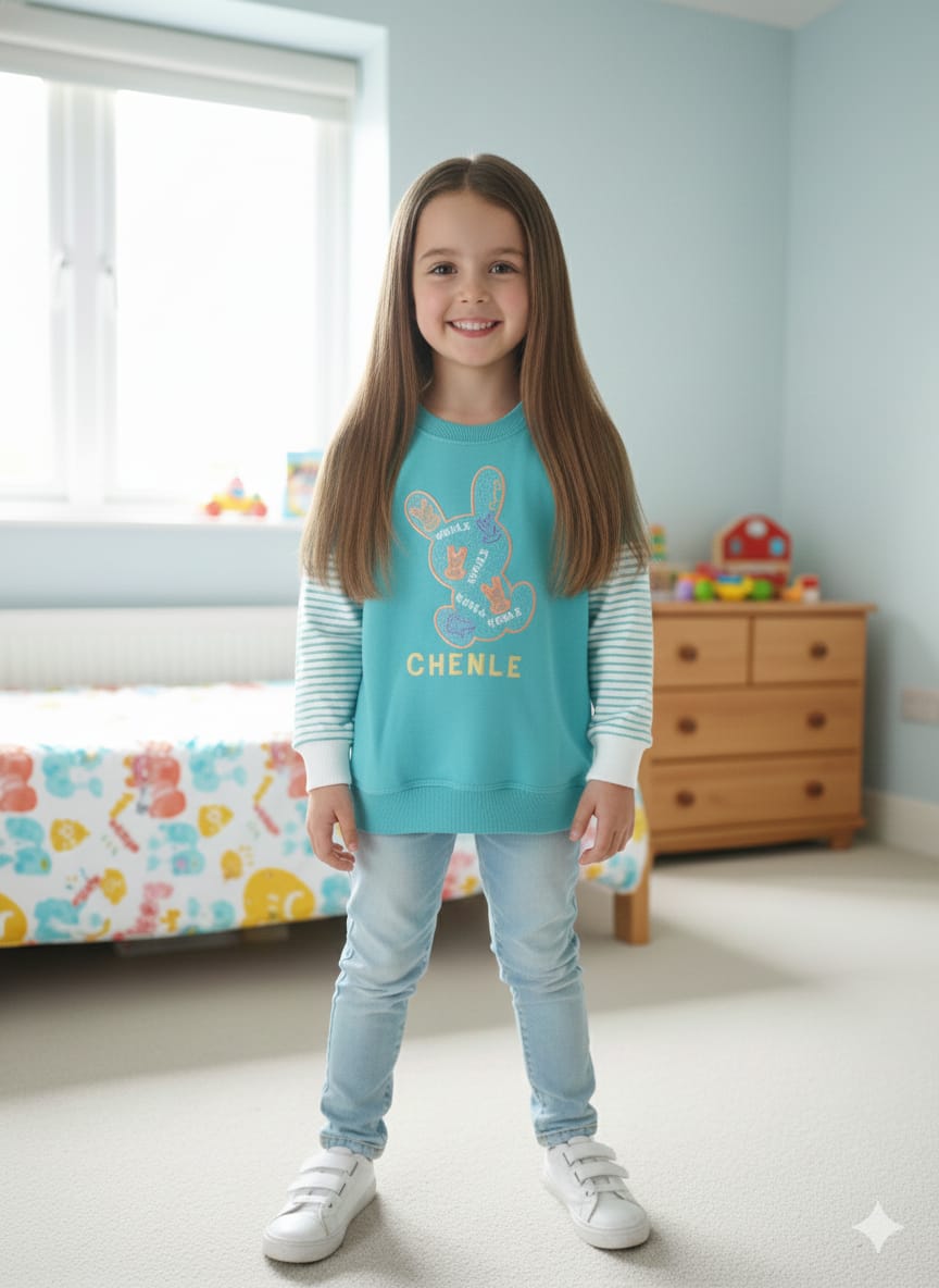 Girls Sweatshirts Bear Design – TS-0007