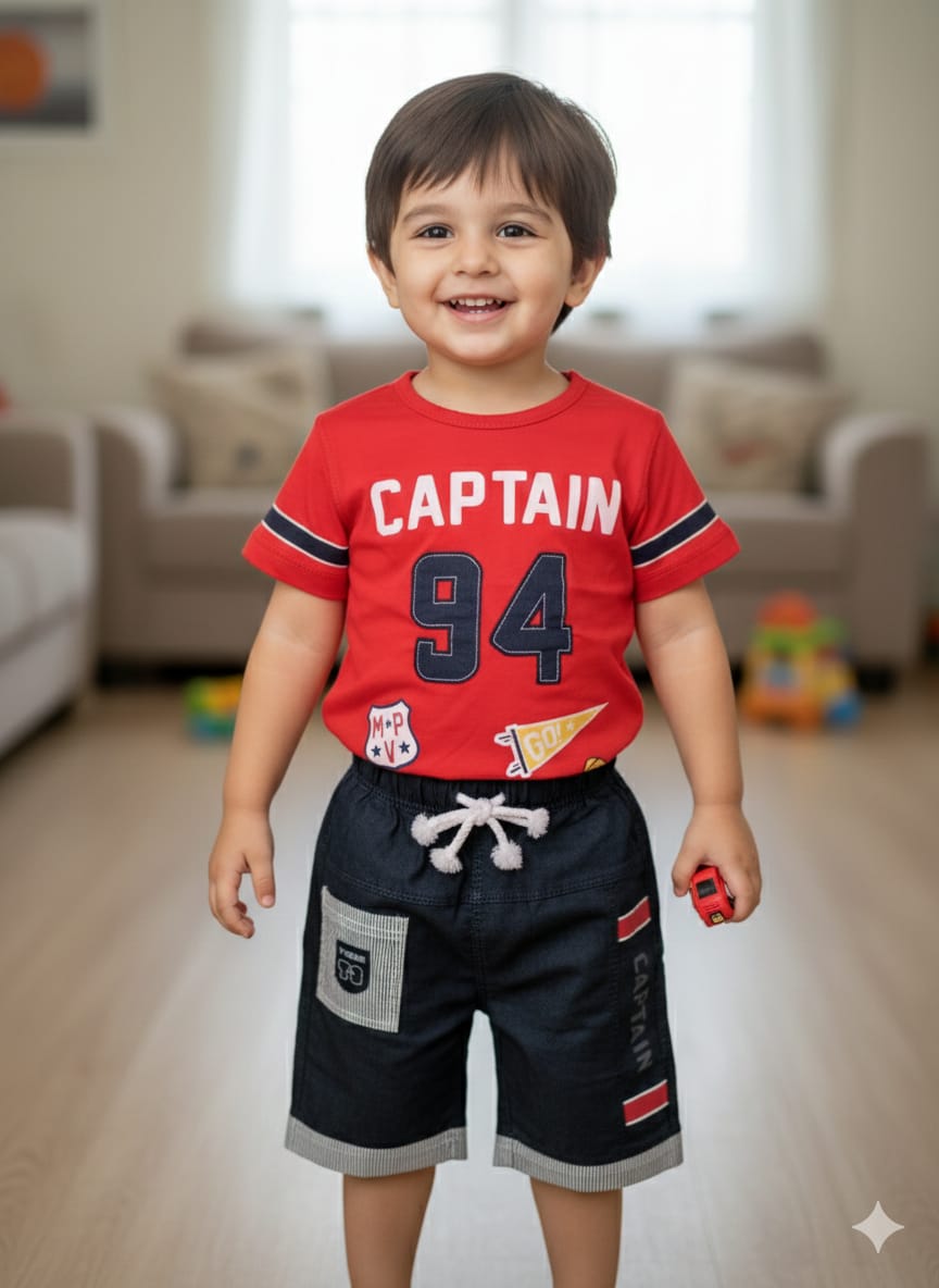 Toddlers Captain Suit TD-0184