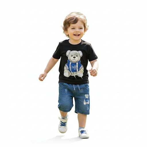 Toddlers Bear T-Shirts & Shorts Suits - TD-0110
