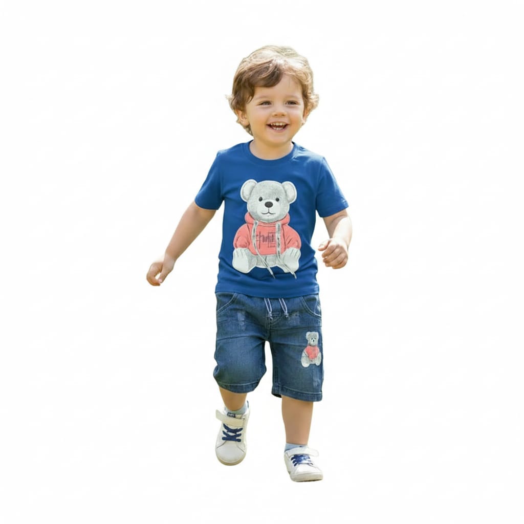 Toddlers Bear T-Shirts & Shorts Suits - TD-0110