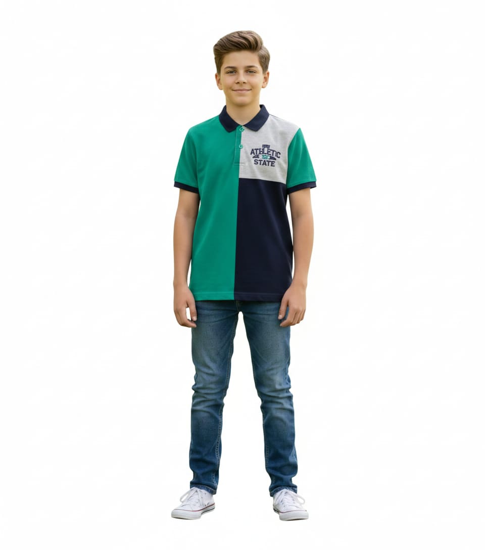 Boys 23 State Collar T-Shirt – PK Fabric – TS-0002