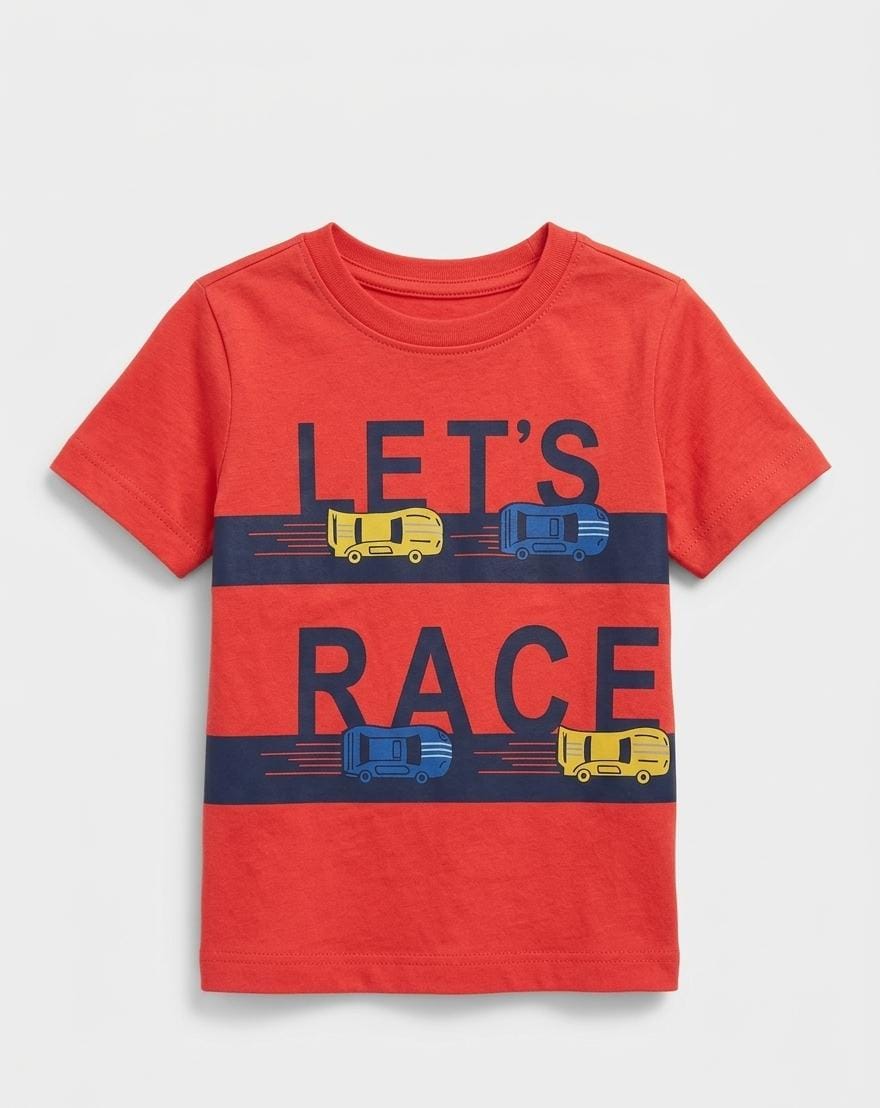 Toddlers Lets Race T-Shirt TD-0379