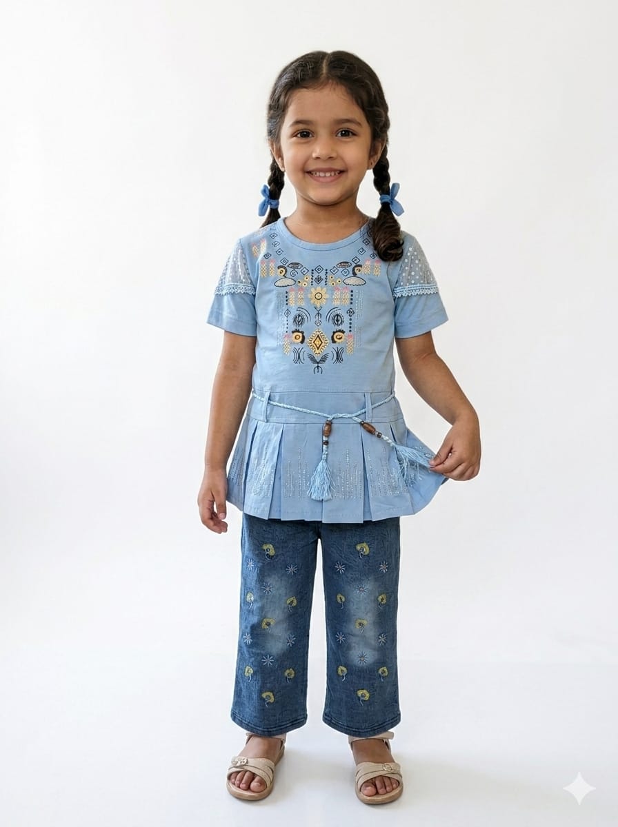 Girls Suits With Jeans GW-0428