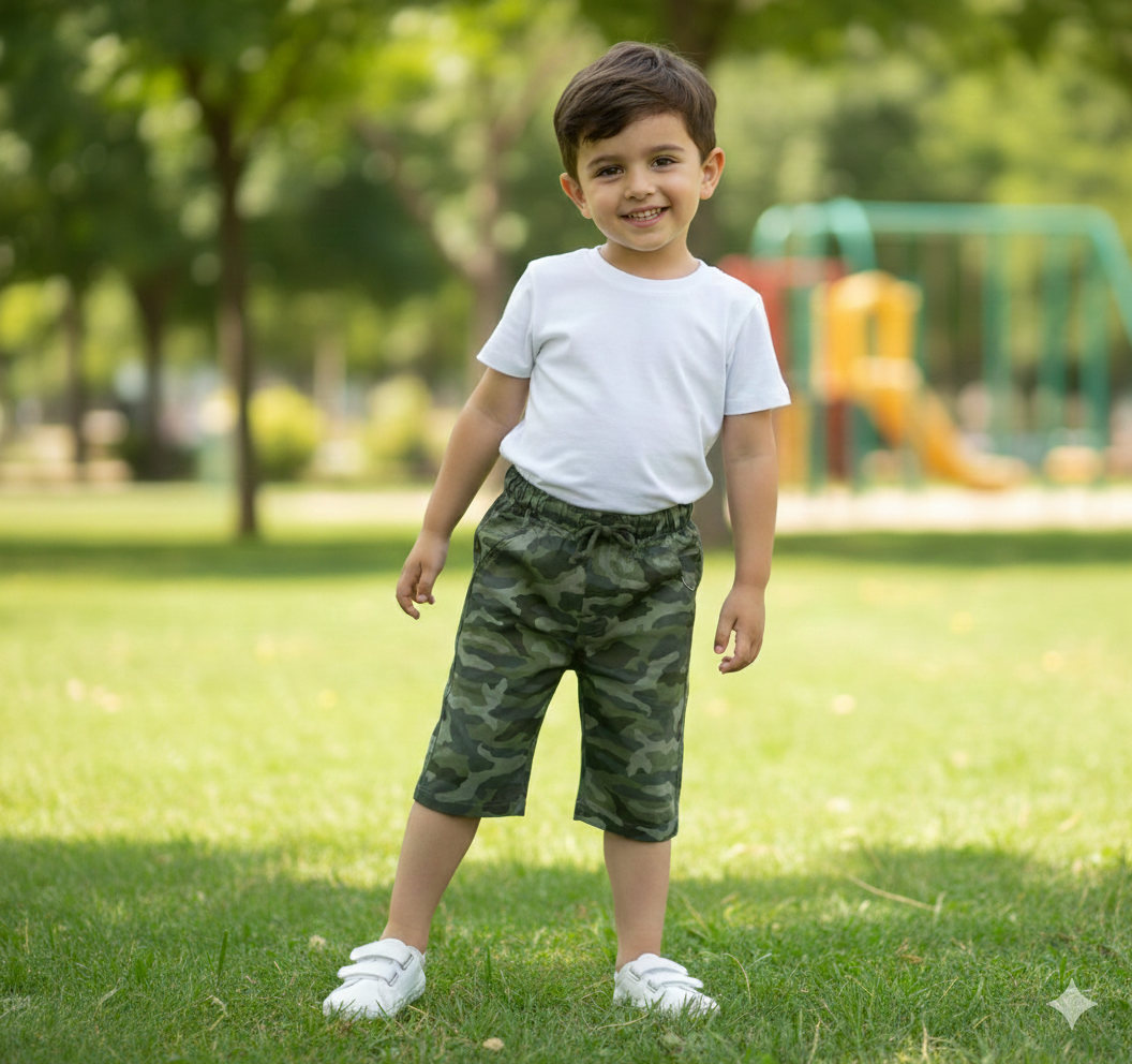 Boys Commando Design Cotton Shorts – BS-0003